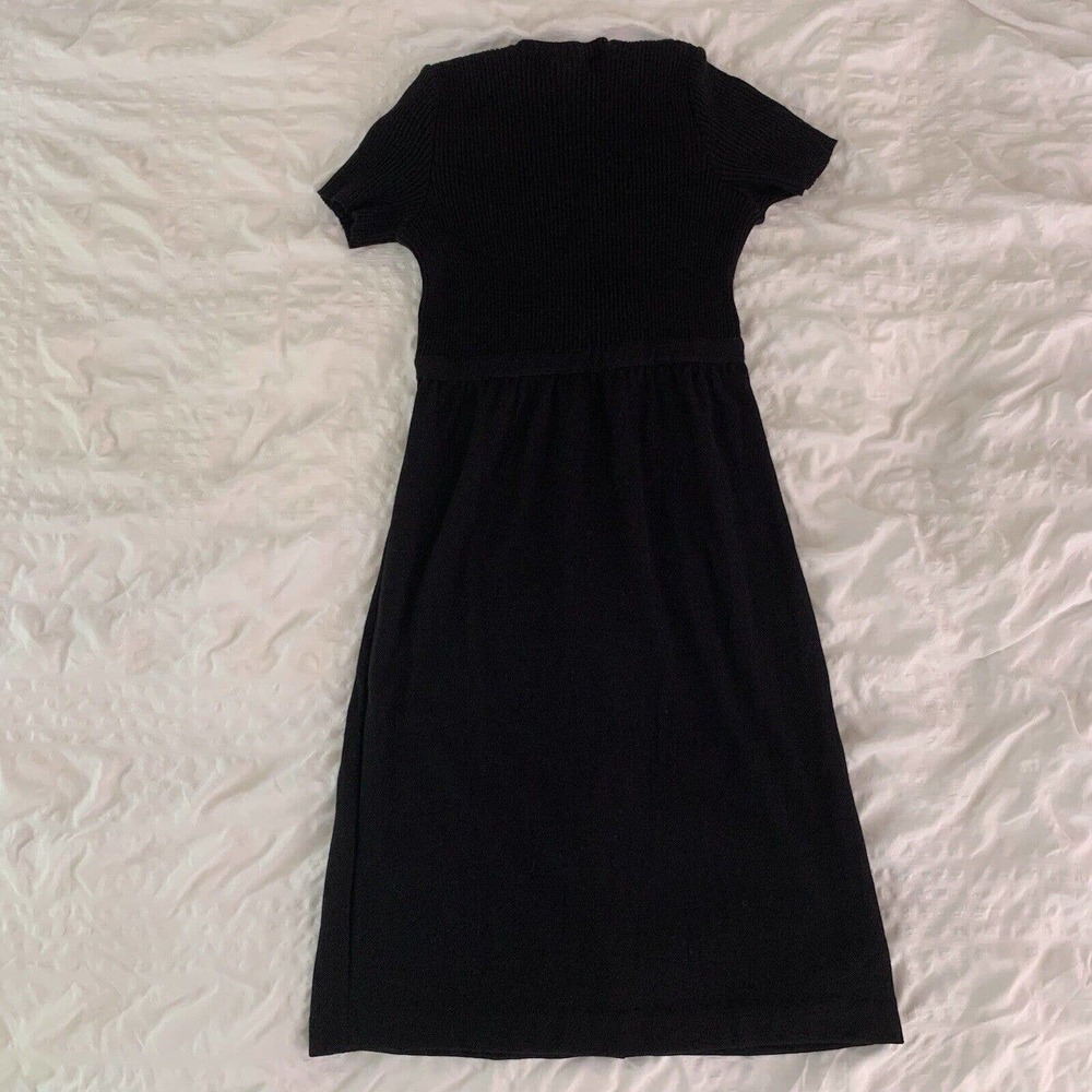 Vintage Goldworm Black Wool Sweater Dress sz Small - Picture 5 of 12